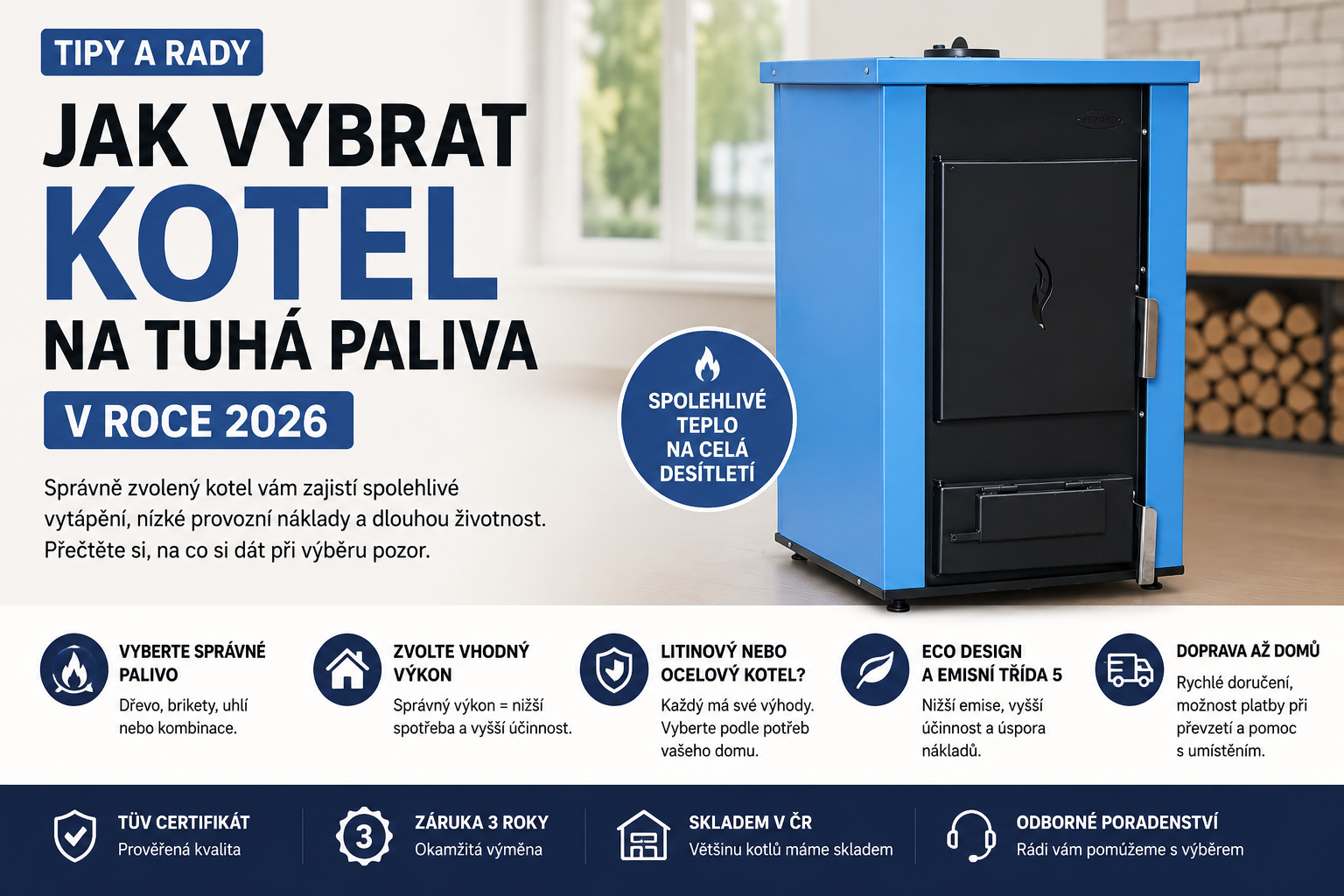Jak vybrat kotel na tuhá paliva v roce 2026? Kompletní průvodce