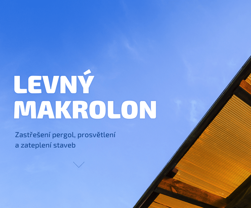 Levný makrolon - zastřešení pergol, prosvětlení a zateplení staveb