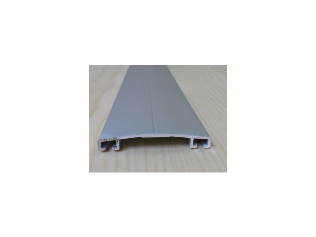 Al přítlačná lišta "oblá",šíře 60mm,stříbrný elox s krycí folií,3 m