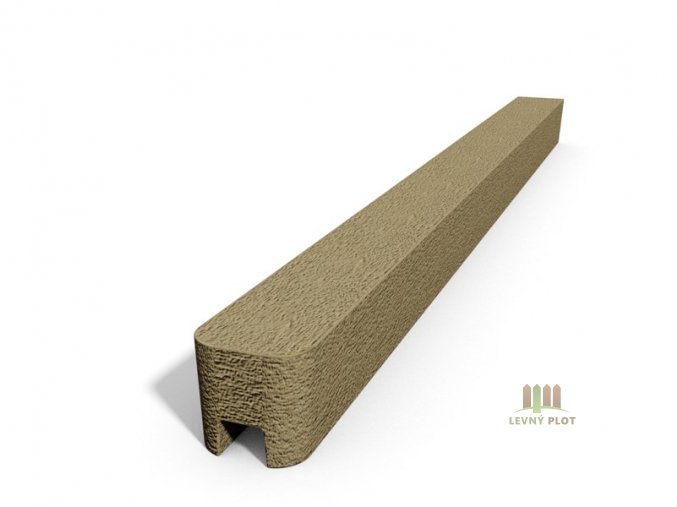 Betonový sloupek hladký koncový pískovec  250 cm