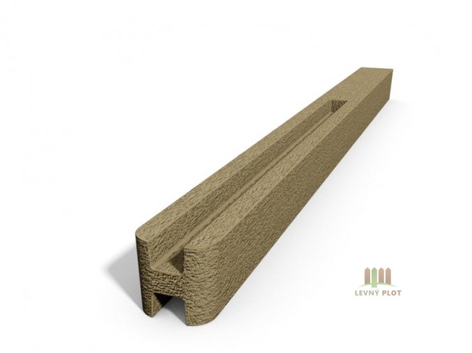 Betonový sloupek hladký průběžný pískovec  100 cm