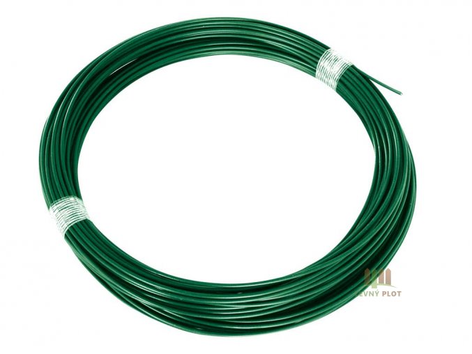 Napínací drát Zn+PVC 2,25/3,4 - 52 bm zelený