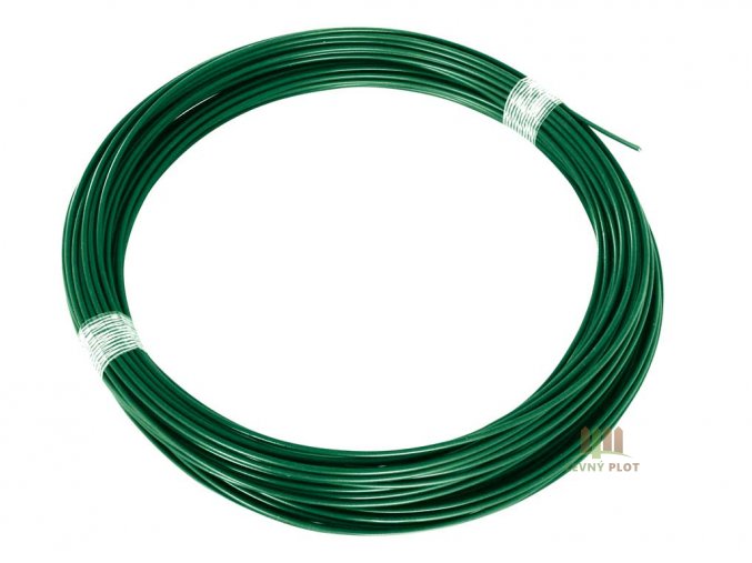 Napínací drát Zn+PVC 2,25/3,4 - 78 bm zelený