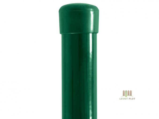 Plotový sloupek poplastovaný Zn + PVC 48x1,5 mm, různé délky, zelený (Délka v mm: 3000)