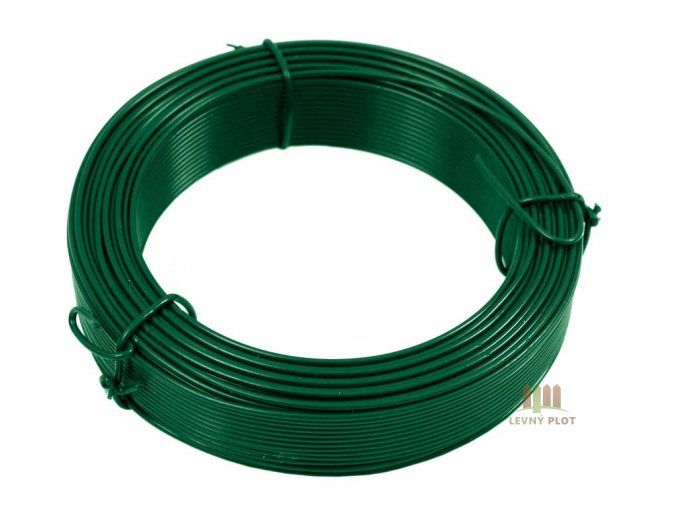 Vázací drát PVC 1,0/1,40 mm,50m, zelený