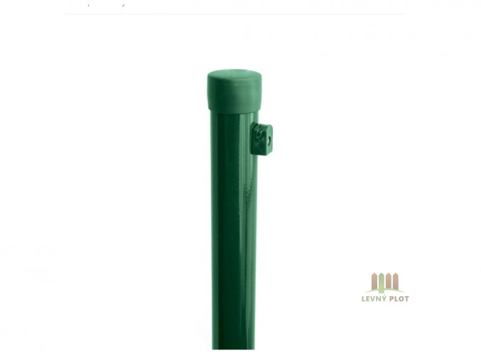 Sloupek Ideal Zn+PVC 2600/38x1,5xrůzné délky, čepička, př. nap. drát,  zelený