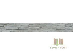 Betonový panel rovný jednostranný 200x25x4 cm - štípaný kámen - přírodní