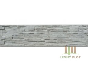 Betonový panel rovný jednostranný 200x50x4 cm - štípaný kámen - přírodní