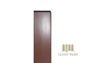 Sloupek DAMIPLAST® 60/60/1,5/3200 Zn+ PVC hnědý  vč. krytky