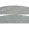 Betonový panel oblouk velký oboustranný štípaný kámen 200 x 50-66 x 4 cm - přírodní