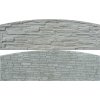 Betonový panel oblouk velký oboustranný štípaný kámen 200 x 50-66 x 4 cm - přírodní