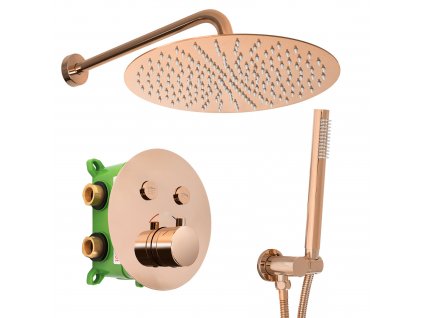 Podomítková sprchová sada LUNGO MILER ROSE GOLD + BOX