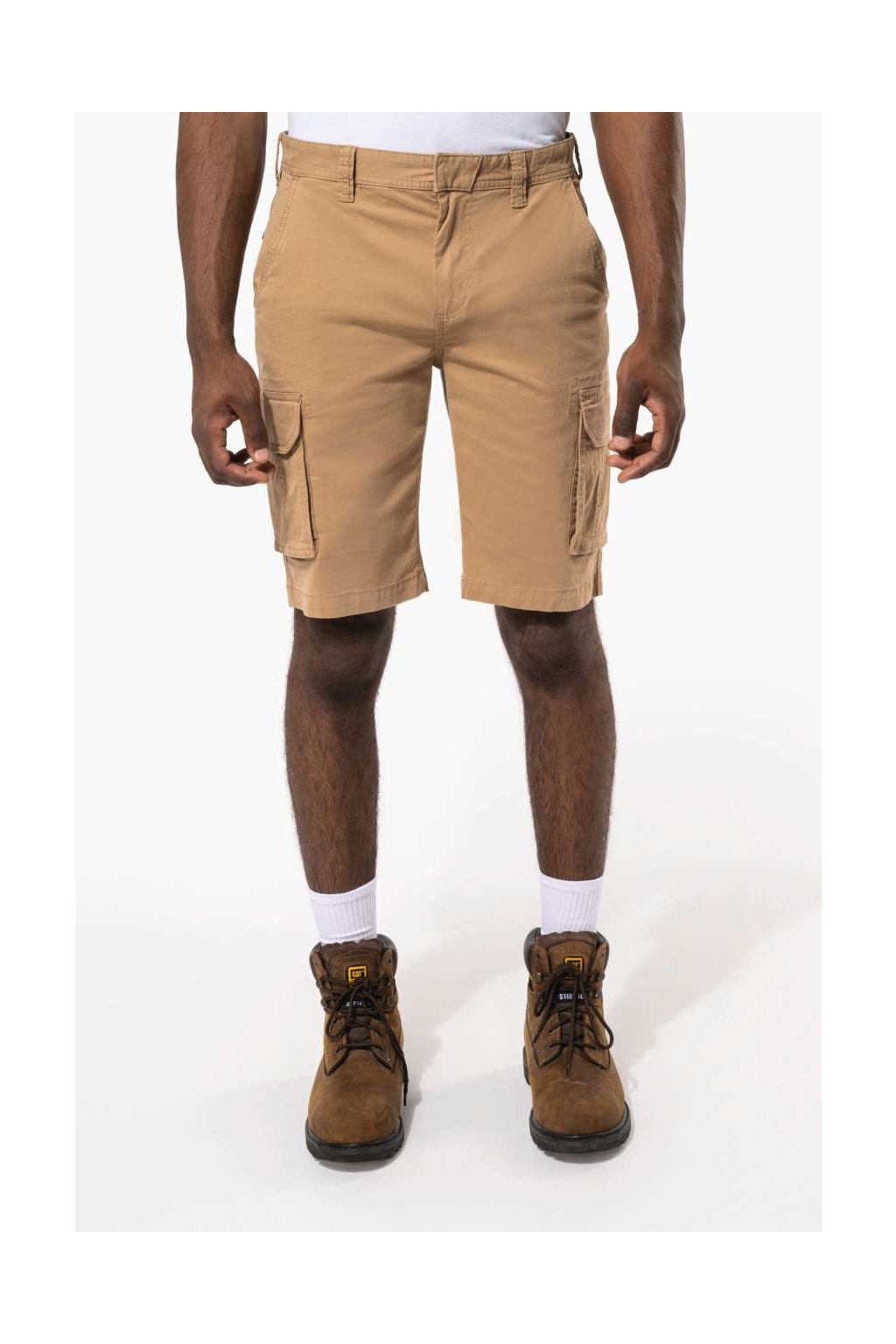 MEN'S MULTIPOCKET BERMUDA SHORTS Camel (Vyberte barvu velbloudí hnědá, Velikost 38)