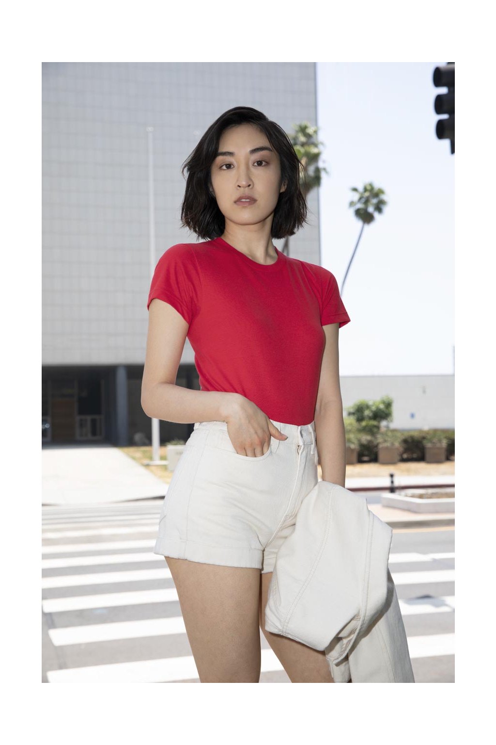 Dámské bavlněné tričko FINE American Apparel
