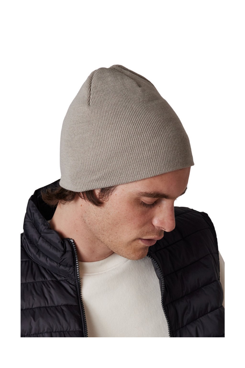 KNITTED BEANIE Light Grey (Vyberte barvu světle šedá, Velikost U)