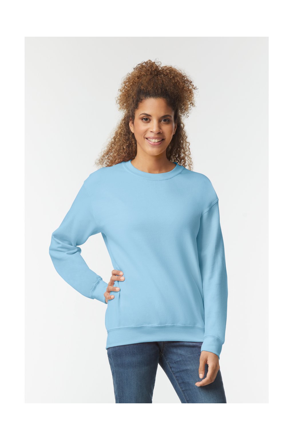 HEAVY BLEND™ ADULT CREWNECK SWEATSHIRT Ash (Vyberte barvu popelová šedá, Velikost 2XL)