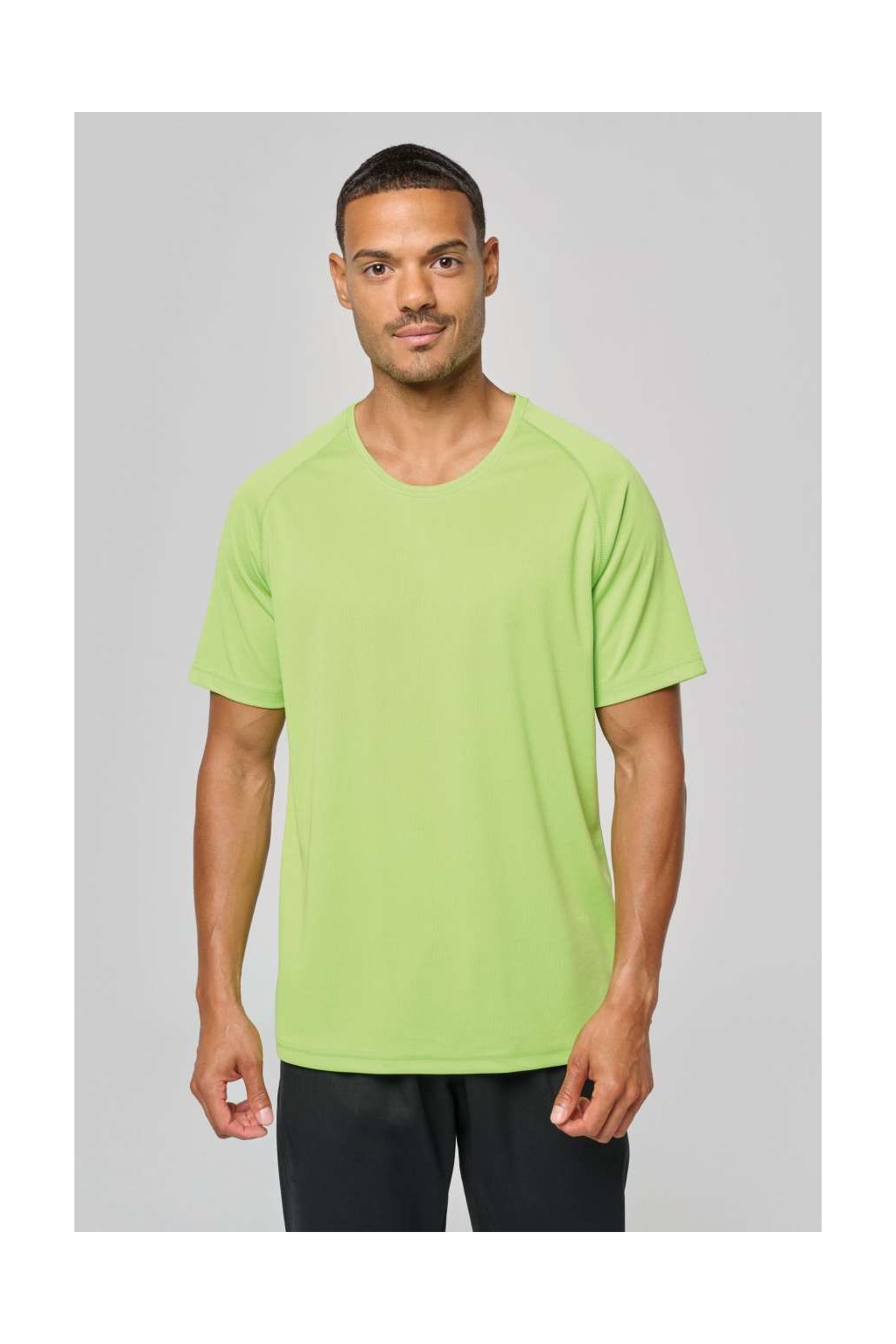 MEN'S SHORT-SLEEVED SPORTS T-SHIRT White (Vyberte barvu bílá, Velikost XS)