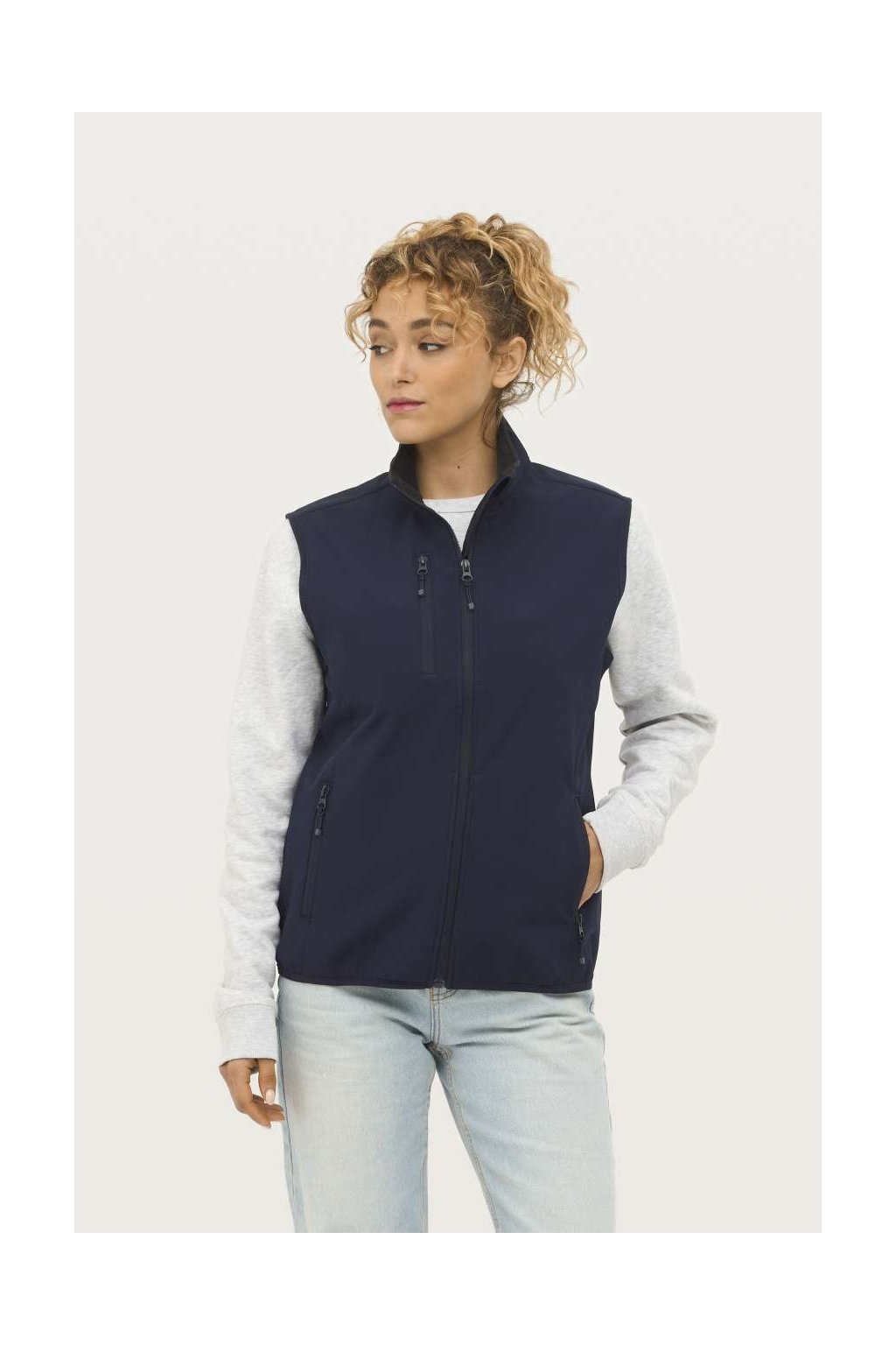 SOL'S FALCON BW WOMEN - SOFTSHELL BODYWARMER Abyss Blue (Vyberte barvu propastní modrá, Velikost S)