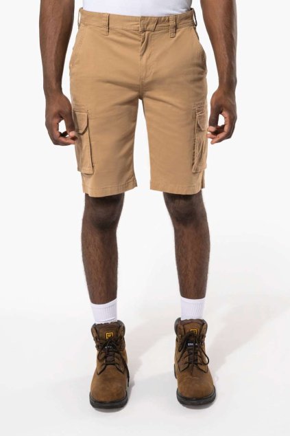 MEN'S MULTIPOCKET BERMUDA SHORTS Camel (Vyberte barvu velbloudí hnědá, Velikost 38)