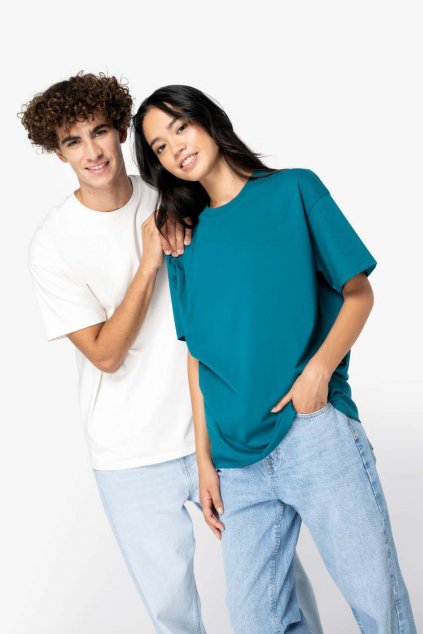 UNISEX SHOULDER LOOSE T-SHIRT Black (Vyberte barvu černá, Velikost XS)