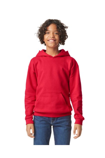 SOFTSTYLE™ MIDWEIGHT FLEECE YOUTH HOODIE White (Vyberte barvu bílá, Velikost XS)