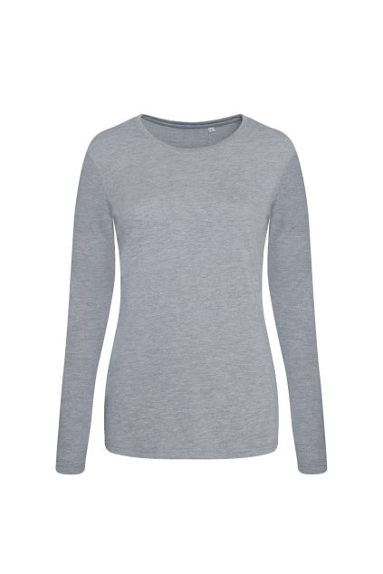 LONG SLEEVE GIRLIE TRI-BLEND T Heather Grey (Vyberte barvu šedá žíhaná, Velikost XS)