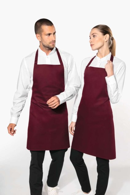 LIGHTWEIGHT POLYCOTTON APRON Black (Vyberte barvu černá, Velikost U)