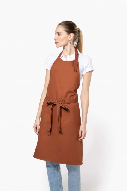 COTTON APRON WITHOUT POCKET Beige (Vyberte barvu béžová, Velikost U)