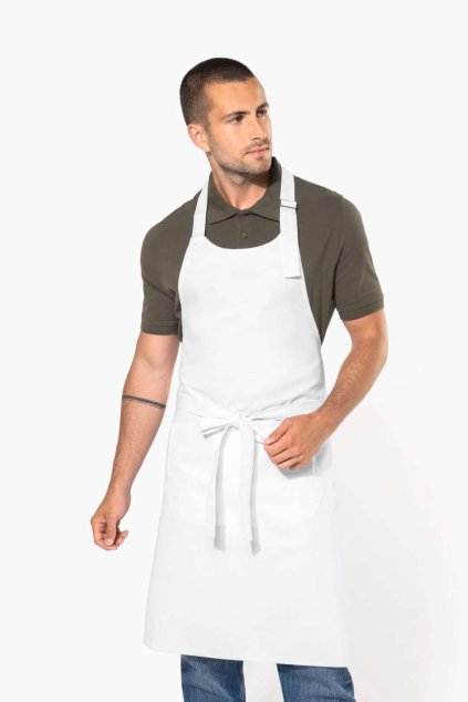 COTTON APRON HIGH-TEMPERATURE WASHABLE Black (Vyberte barvu černá, Velikost U)