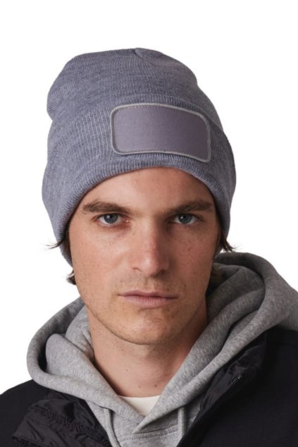 BEANIE WITH PATCH Black (Vyberte barvu černá, Velikost U)