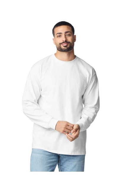 ULTRA COTTON™ ADULT LONG SLEEVE T-SHIRT Ash Grey (Vyberte barvu popelová šedá, Velikost 2XL)