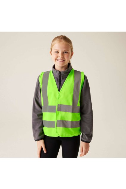 HI-VIS PRO JUNIOR VEST Fluro Yellow (Vyberte barvu Fluro Yellow, Velikost 5/6)