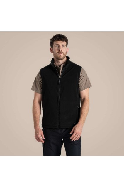 EXPERT CORY FLEECE VEST Black (Vyberte barvu černá, Velikost XS)