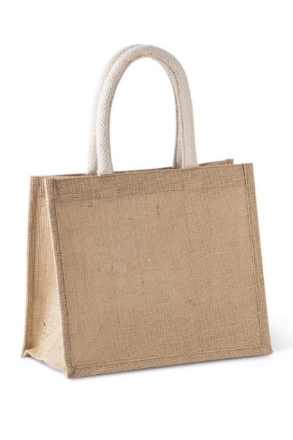 JUTE CANVAS TOTE - MEDIUM Natural (Vyberte barvu přírodní, Velikost U)