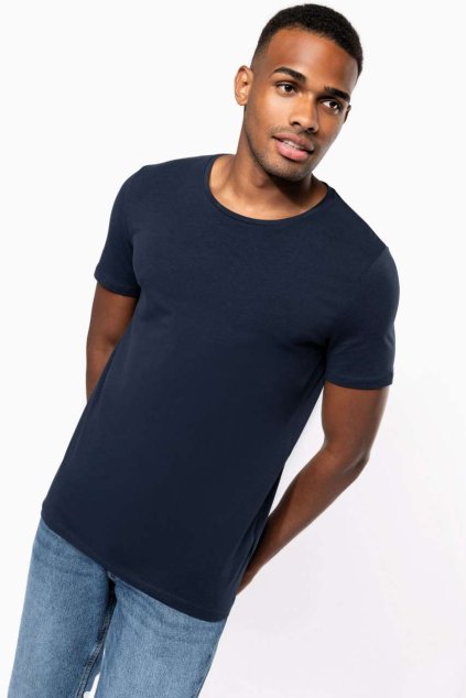 MEN'S SHORT-SLEEVED CREW NECK T-SHIRT Black (Vyberte barvu černá, Velikost S)