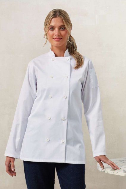 WOMEN'S LONG SLEEVE CHEF'S JACKET White (Vyberte barvu bílá, Velikost XS)