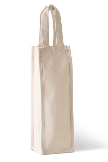 COTTON CANVAS BOTTLE BAG Black (Vyberte barvu černá, Velikost U)