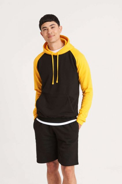BASEBALL HOODIE Oxford Navy/Heather Grey (Vyberte barvu Oxford námořnická modrá / šedá žíhaná, Velikost S)
