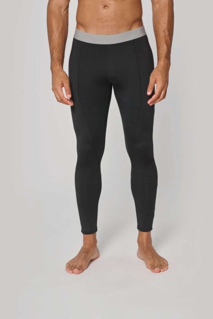 MEN’S SPORTS BASE LAYER LEGGINGS Black (Vyberte barvu černá, Velikost XS)