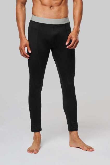 MEN’S SPORTS BASE LAYER LEGGINGS Black (Vyberte barvu černá, Velikost XS)