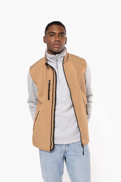 MEN'S SOFTSHELL BODYWARMER Black (Vyberte barvu černá, Velikost 2XL)