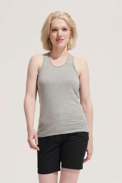SOL'S JUSTIN WOMEN - RACERBACK TANK TOP Deep Black (Vyberte barvu hlubinná černá, Velikost XS)
