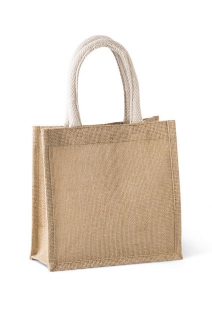 JUTE CANVAS TOTE - SMALL Natural (Vyberte barvu přírodní, Velikost U)