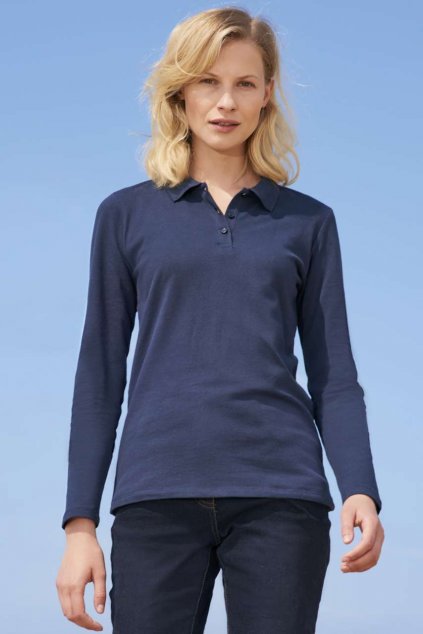 SOL'S PERFECT LSL WOMEN - LONG-SLEEVE PIQUÉ POLO SHIRT Apple Green (Vyberte barvu zelené jablko, Velikost S)