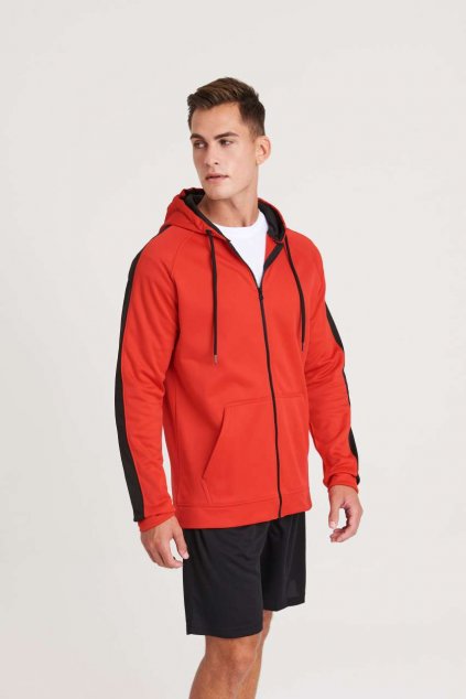 SPORTS POLYESTER ZOODIE Fire Red/Jet Black (Vyberte barvu ohnivá červená / tryskáčově černá, Velikost S)