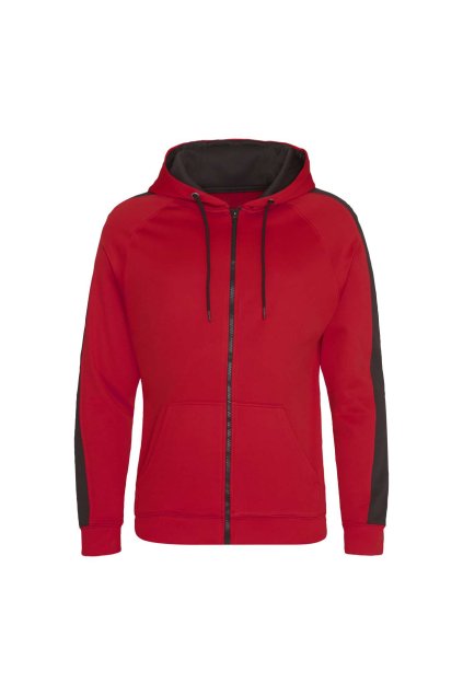 SPORTS POLYESTER ZOODIE Fire Red/Jet Black (Vyberte barvu ohnivá červená / tryskáčově černá, Velikost S)