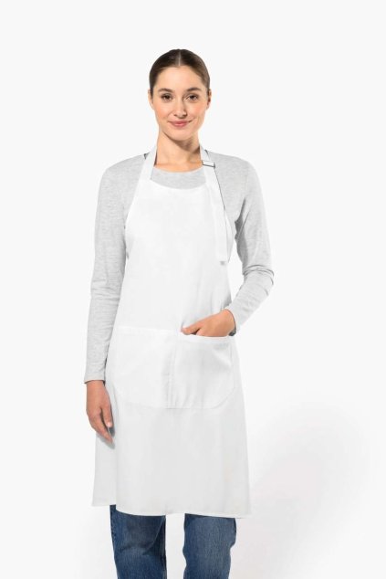 POLYCOTTON APRON HIGH-TEMPERATURE WASHABLE Black (Vyberte barvu černá, Velikost U)