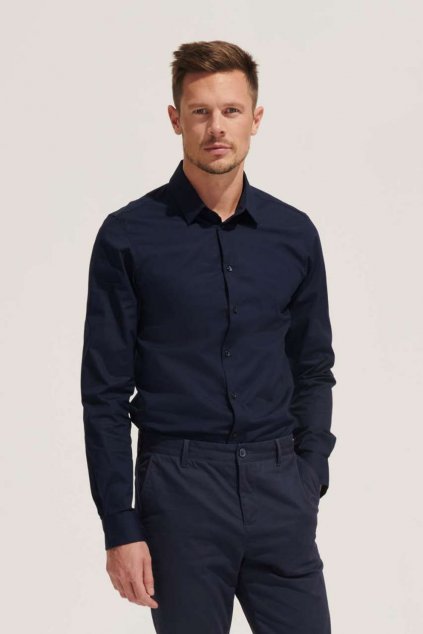 SOL'S BLAKE MEN - LONG SLEEVE STRETCH SHIRT White (Vyberte barvu bílá, Velikost S)