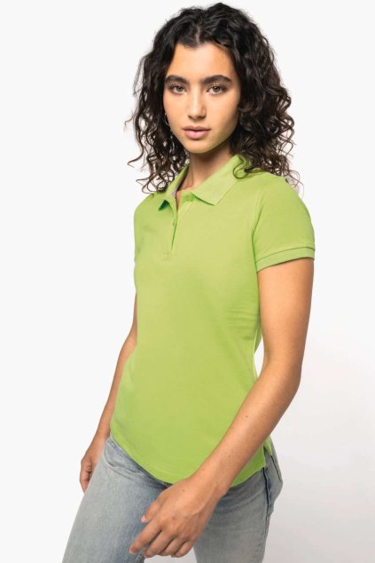 LADIES' SHORT-SLEEVED POLO SHIRT Sky Blue (Vyberte barvu modrá obloha, Velikost S)