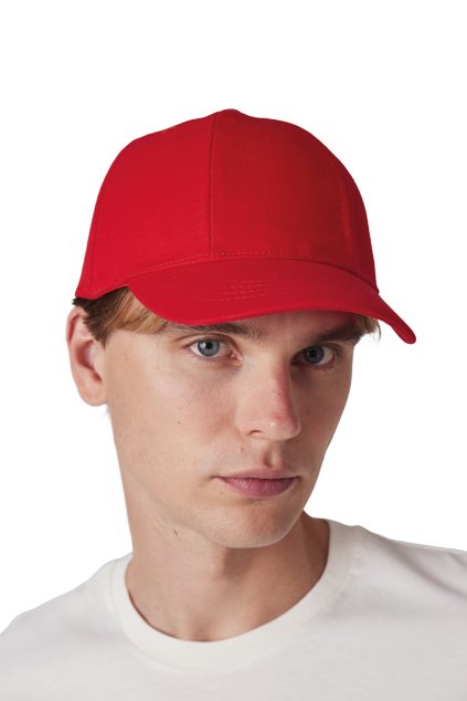 6 PANELS EASY-PRINT CAP Red (Vyberte barvu červená, Velikost U)